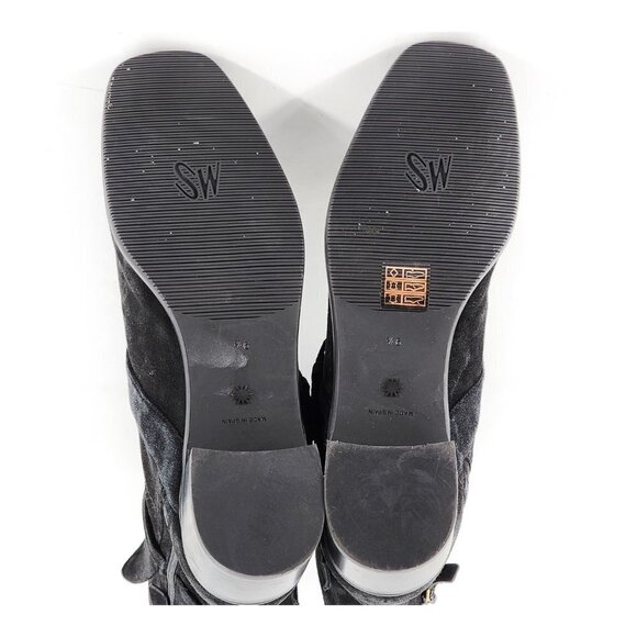 STUART WEITZMAN NWOB Britain Suede Boots in Black - Picture 12 of 15